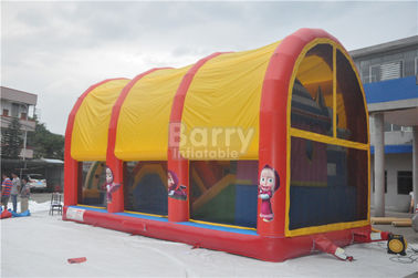 कवर के साथ इंडोर / आउटडोर किड्स Inflatable खेल का मैदान उपकरण