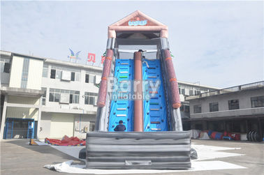 ग्रे ग्रीष्मकालीन वाणिज्यिक स्पलैश विशालकाय Inflatable जल स्लाइड 25x4.3x9.5M