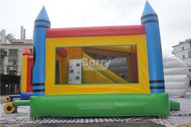 पीवीसी Tarpaulin Inflatable कॉम्बो, स्लाइड के साथ 5x4x3.6m बच्चों Inflatable बाउंस हाउस