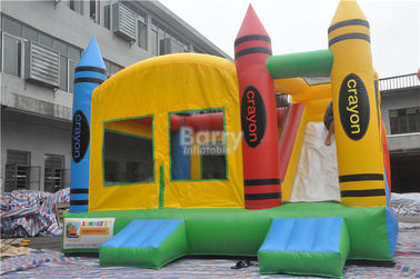 पीवीसी Tarpaulin Inflatable कॉम्बो, स्लाइड के साथ 5x4x3.6m बच्चों Inflatable बाउंस हाउस