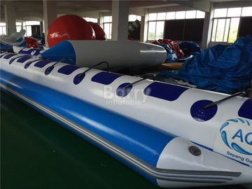 2 ~ 10 लोग एयर वेल्डेड Inflatable जल खिलौने केला नाव ट्यूब लौ प्रतिरोध