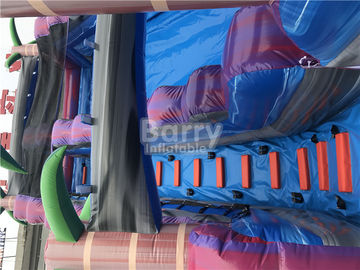 पूल के साथ बैंगनी वयस्क बच्चे Inflatable पानी स्लाइड, पर्ची एन स्लाइड