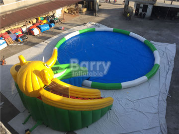 बच्चों के लिए 0.55 मिमी पीवीसी Tarpaulin Inflatable जल स्लाइड पार्क / Inflatable जल खेलों
