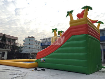 गर्मियों के लिए पूल के साथ कस्टम डायनासोर स्लाइड Inflatable जल पार्क