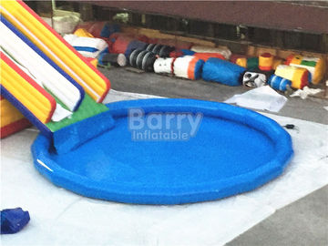 मनोरंजन Inflatable पिछवाड़े जल पार्क, पूल के साथ inflatable स्लाइड