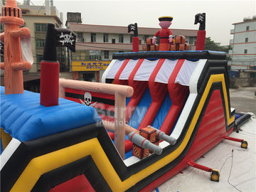 वयस्कों / बच्चों के लिए ग्रेट रेस समुद्री डाकू जहाज Inflatable आउटडोर Obsatcle कोर्स