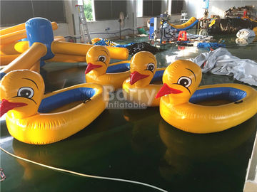 बिग पीले बतख पशु लोगो मुद्रण के साथ पूल के लिए inflatable पानी खिलौने तैरता है