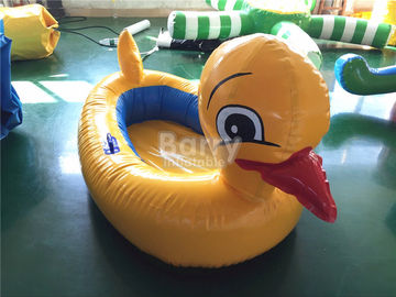 बिग पीले बतख पशु लोगो मुद्रण के साथ पूल के लिए inflatable पानी खिलौने तैरता है