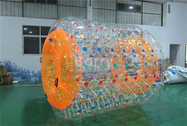 पीवीसी 0.6 या 0.9 मिमी Inflatable जल पार्क खेलों, वयस्कों के लिए inflatable पानी रोलर