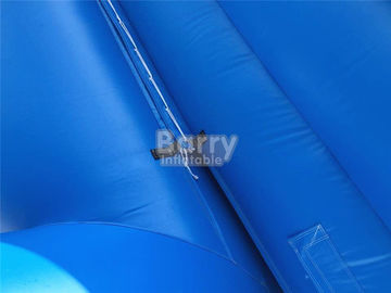 जल पूल अग्निरोधी के लिए ब्लू डबल लेंस विशालकाय Inflatable स्लाइड