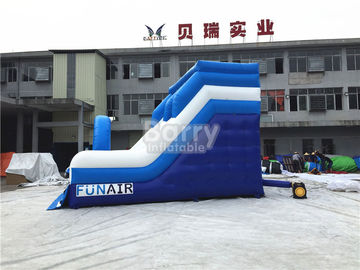 बच्चों / पिछवाड़े जल स्लाइड के लिए ब्लू लघु वाणिज्यिक Inflatable स्लाइड