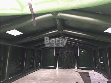 वायु पाइप / उड़ा कैम्पिंग तम्बू के साथ आउटडोर बड़े inflatable सैन्य तम्बू