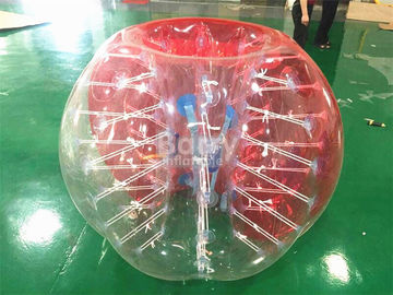 वयस्कों / मानव जल बबल बॉल के लिए लाल साफ़ आउटडोर inflatable खिलौने