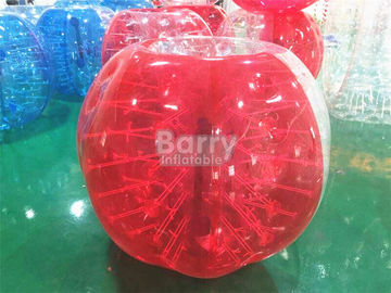 वयस्कों / मानव जल बबल बॉल के लिए लाल साफ़ आउटडोर inflatable खिलौने