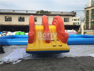 आयत गेंद या पैडल नौकाओं के लिए छोटे स्लाइड के साथ आयताकार आकार Inflatable पूल