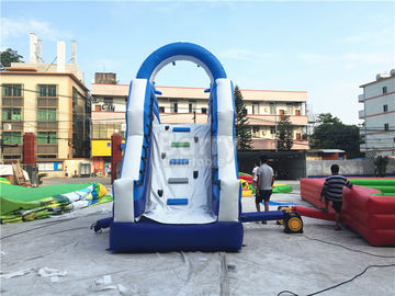 पूल के साथ वाणिज्यिक विशालकाय पीवीसी Tarpaulin Inflatable पानी स्लाइड अनुकूलित