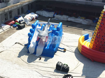 आउटडोर बिग कमाल पोर्टेबल विस्फोट तीव्र स्लाइड Inflatable फ़्लोटिंग वाटर पार्क