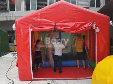 मनोरंजन पार्क के लिए छोटे कस्टम फायरप्रूफ पीवीसी Inflatable शावर तम्बू