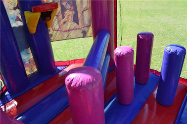 मनोरंजन पार्क के लिए चमकदार रंग डिज्नी राजकुमारी 5 इन 1 कॉम्बो कूद कैसल