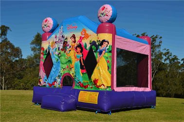 आग - प्रतिरोधी Inflatable बाउंसर, ऊपर डिज्नी राजकुमारी कूदते कैसल उड़ाओ