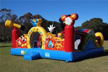 मनोरंजन पार्क के लिए टिकाऊ आउटडोर Inflatable बाउंसर मिकी माउस बाउंस हाउस