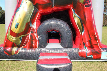 निविड़ अंधकार 0.55 मिमी पीवीसी Inflatable आयरन मैन कूदते कैसल 5 एक्स 4 एक्स 5 मीटर अनुकूलित