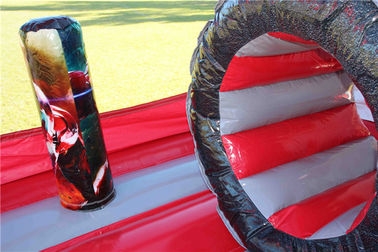 निविड़ अंधकार 0.55 मिमी पीवीसी Inflatable आयरन मैन कूदते कैसल 5 एक्स 4 एक्स 5 मीटर अनुकूलित