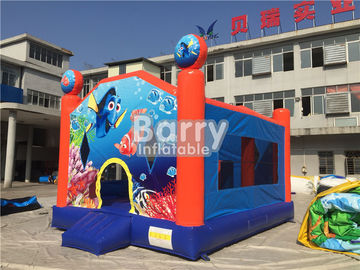 बच्चों के लिए अनुकूलित Seaworld थीम Inflatable बाउंसर / जंपिंग कैसल