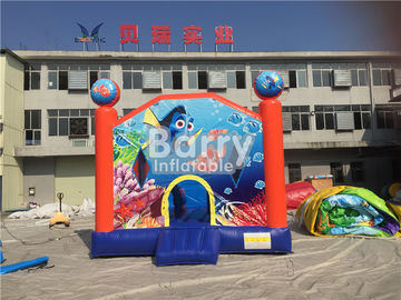 बच्चों के लिए अनुकूलित Seaworld थीम Inflatable बाउंसर / जंपिंग कैसल