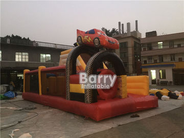 वयस्कों किराए पर लेने के लिए डबल कार Inflatable बाधा कोर्स आउटडोर चरम खेल खेल