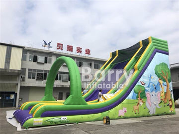 मजेदार पार्टी के लिए 0.55 मिमी पीवीसी वाणिज्यिक Inflatable स्लाइड डबल सिलाई