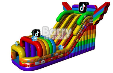 वाणिज्यिक कस्टम 0.55 मिमी स्लाइड के साथ पीवीसी Inflatable उछाल हाउस कॉम्बो