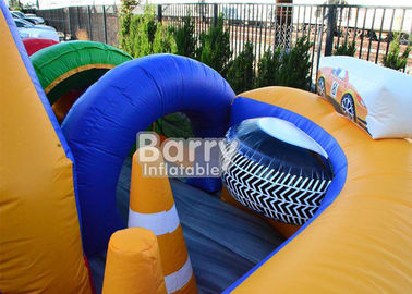 बच्चों के लिए वाणिज्यिक Inflatable बाधा कोर्स / 30 एफटी रेसिंग वेट डे बाधा कोर्स