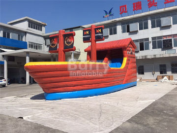 स्लाइड के साथ चंचल विशाल समुद्री डाकू जहाज Inflatable बाउंसर कैसल कॉम्बो