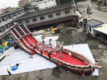 विशाल इवेंट के लिए विशालकाय लंबी समुद्री डाकू थीम Inflatable पर्ची एन स्लाइड पानी स्लाइड पूल के साथ