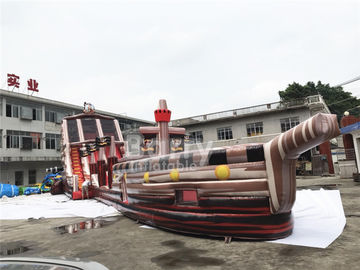 विशाल इवेंट के लिए विशालकाय लंबी समुद्री डाकू थीम Inflatable पर्ची एन स्लाइड पानी स्लाइड पूल के साथ