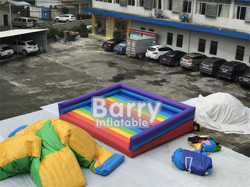 इंद्रधनुष Inflatable कूदते बिस्तर Inflatable बाउंसर खेल के मैदान के लिए मजेदार आउटडोर Inflatable खेल खेल