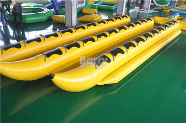 वाटर पार्क के लिए पीले रंग की Inflatable केले की नाव पीवीसी तिरपाल पानी के खिलौने