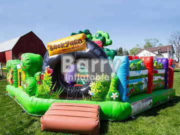 किड पार्टी समय खेल का मैदान Inflatable कूद उछाल के लिए कस्टम उड़ा बाधा कोर्स