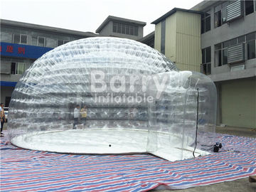 पारदर्शी तिरछे बुलबुला तम्बू, पीवीसी तिरपाल के साथ आउटडोर कैम्पिंग एयर तम्बू