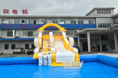 व्यापार किराए के लिए स्विमिंग पूल के साथ अनुकूलित आकार की Inflatable पानी स्लाइड