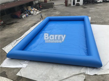 कस्टम मेड 0.9mm पीवीसी Inflatable स्विमिंग पूल हवा सील नीले आयत