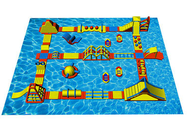 जल खेल खेल Inflatable जल पार्क चुनौती स्पलैश द्वीप जल पार्क