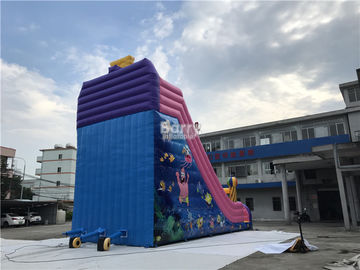 वाणिज्यिक बच्चों Inflatable स्लाइड, पार्टी के लिए कस्टम Inflatable कार्टून सूखी स्लाइड