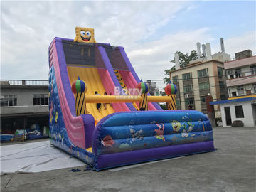 वाणिज्यिक बच्चों Inflatable स्लाइड, पार्टी के लिए कस्टम Inflatable कार्टून सूखी स्लाइड
