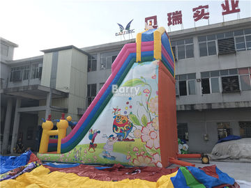 पीवीसी वाणिज्यिक Inflatable स्लाइड / कस्टम डिजाइन Inflatable सूखी स्लाइड खेल का मैदान