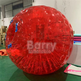 लाल आउटडोर Inflatable खिलौने 0.8 मिमी पीवीसी / TPU व्यास 2.5 मीटर 3 मीटर घास Inflatable Zorb बॉल