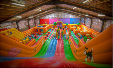 उछलती हुई Inflatable बच्चा खेल का मैदान, मज़ा शहर का खेल का मैदान मनोरंजन पार्क