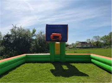 बच्चों के लिए शूटिंग घेरा के साथ पोर्टेबल Inflatable बास्केटबॉल खेल कोर्ट