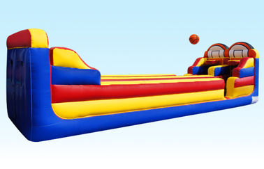 प्रतियोगिता के लिए पीवीसी Inflatable पुल मैच रन, बंजी रन बास्केटबॉल हुप्स के साथ